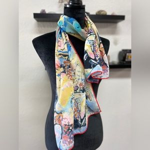 Cocoon house 100% silk scarf Kandinsky print